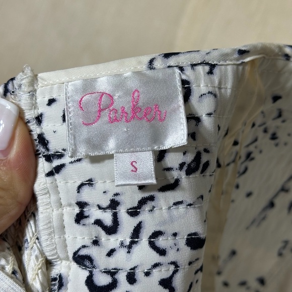 Parker Molly Strapless Silk Dress Graphite Clone In Graphite Clove Size Small - Picture 9 of 11